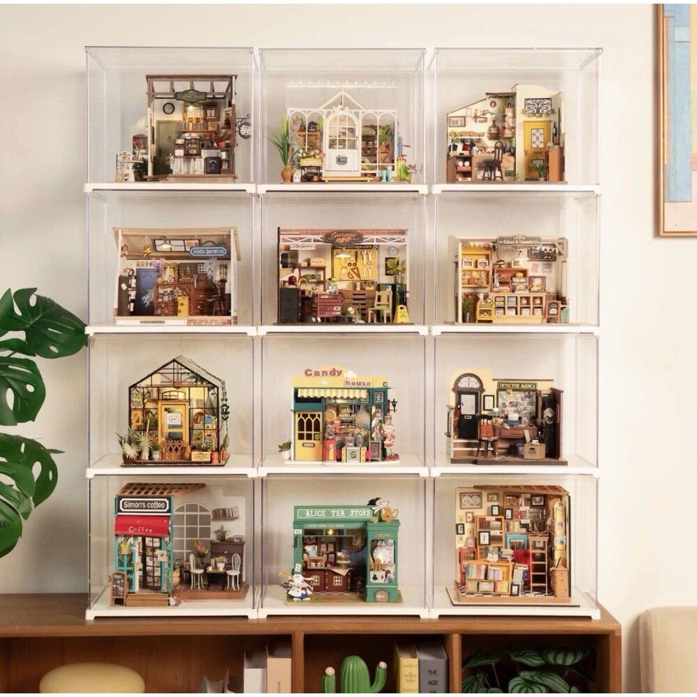 Rolife Display Box DF03L Clear Stackable Case DIY Miniature House Showcase - Picture 5 of 6